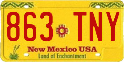 NM license plate 863TNY