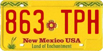 NM license plate 863TPH