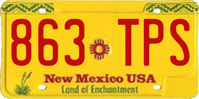 NM license plate 863TPS