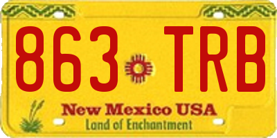 NM license plate 863TRB