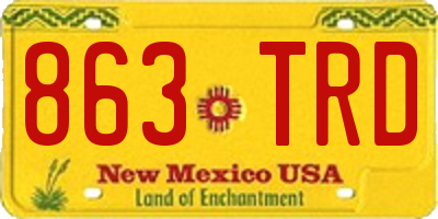 NM license plate 863TRD