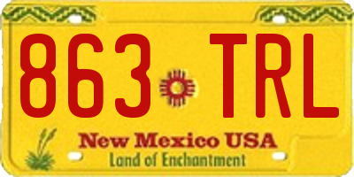 NM license plate 863TRL