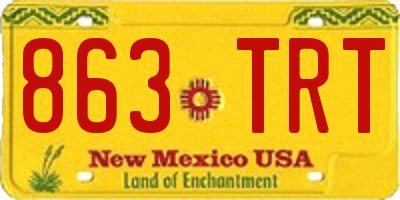 NM license plate 863TRT