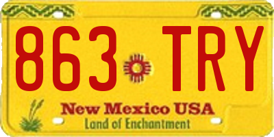 NM license plate 863TRY