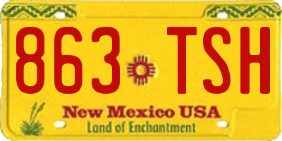 NM license plate 863TSH
