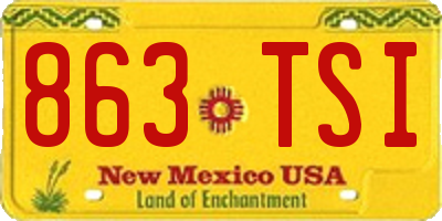 NM license plate 863TSI