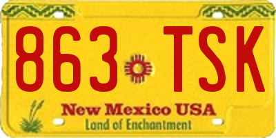 NM license plate 863TSK