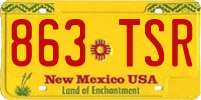 NM license plate 863TSR