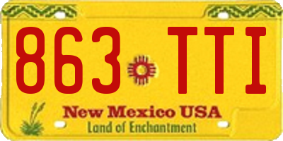 NM license plate 863TTI