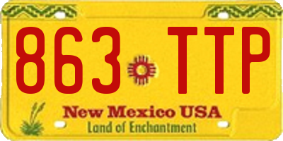 NM license plate 863TTP