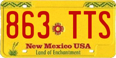 NM license plate 863TTS
