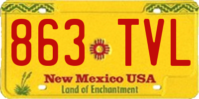 NM license plate 863TVL
