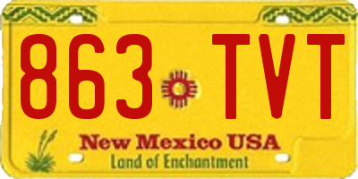 NM license plate 863TVT