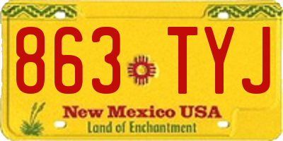 NM license plate 863TYJ