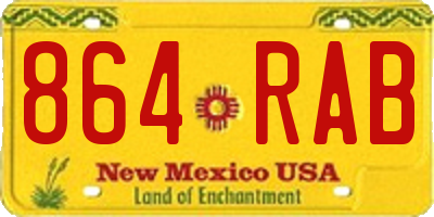 NM license plate 864RAB