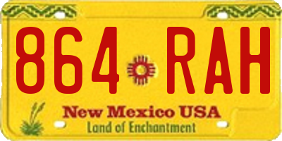 NM license plate 864RAH