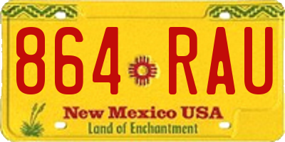 NM license plate 864RAU