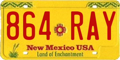 NM license plate 864RAY