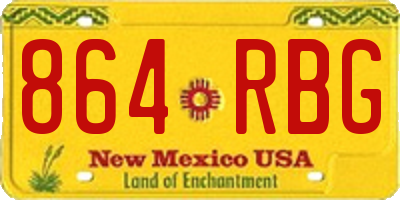 NM license plate 864RBG