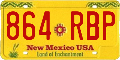 NM license plate 864RBP