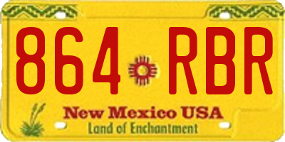 NM license plate 864RBR