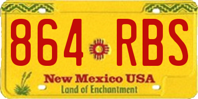 NM license plate 864RBS