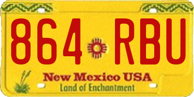 NM license plate 864RBU