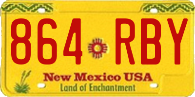 NM license plate 864RBY