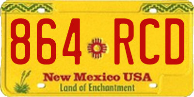 NM license plate 864RCD