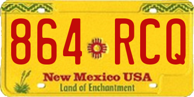 NM license plate 864RCQ