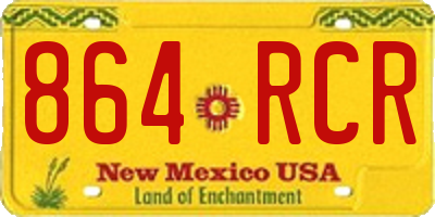 NM license plate 864RCR