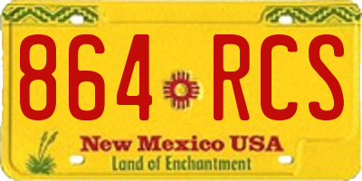 NM license plate 864RCS