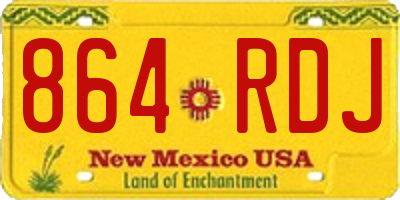 NM license plate 864RDJ