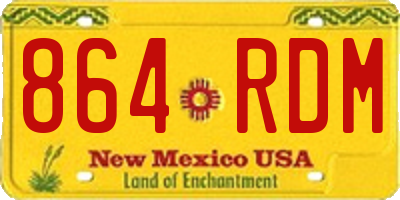 NM license plate 864RDM