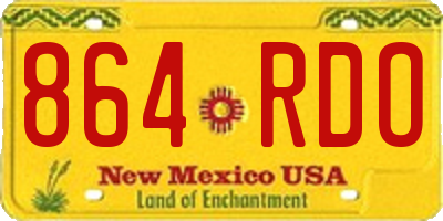 NM license plate 864RDO