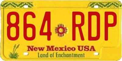 NM license plate 864RDP