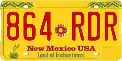 NM license plate 864RDR