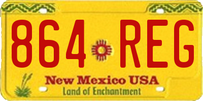 NM license plate 864REG