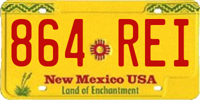 NM license plate 864REI