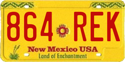 NM license plate 864REK