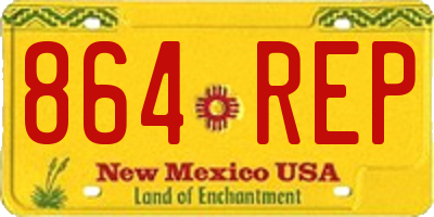 NM license plate 864REP