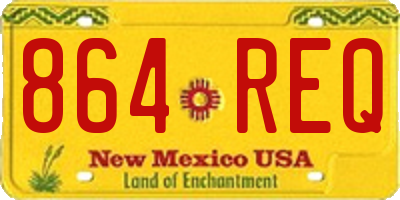 NM license plate 864REQ