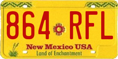 NM license plate 864RFL