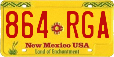 NM license plate 864RGA