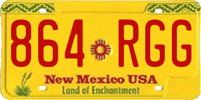 NM license plate 864RGG