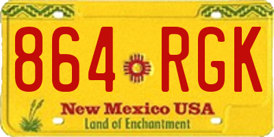 NM license plate 864RGK