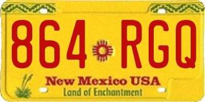 NM license plate 864RGQ