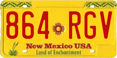 NM license plate 864RGV