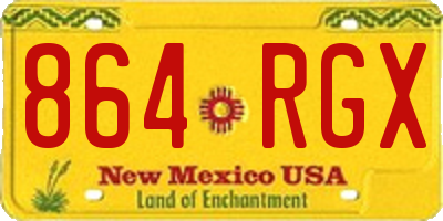 NM license plate 864RGX