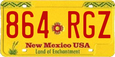 NM license plate 864RGZ